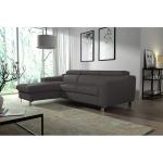 Alford Faux Leather Corner Sofa with Sleeping Function and Storage