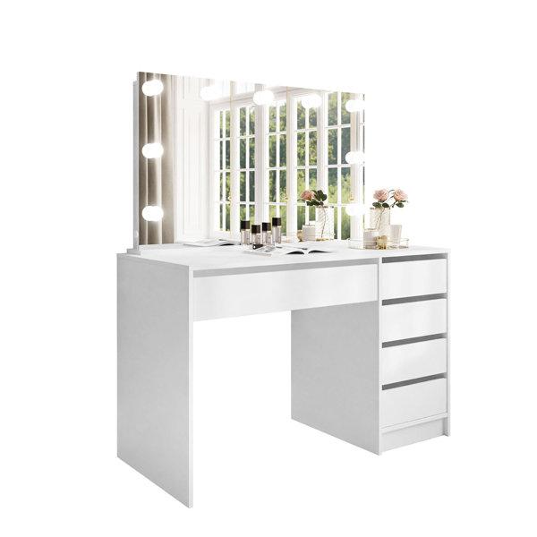 Amarys Matte Dressing Table with Mirror