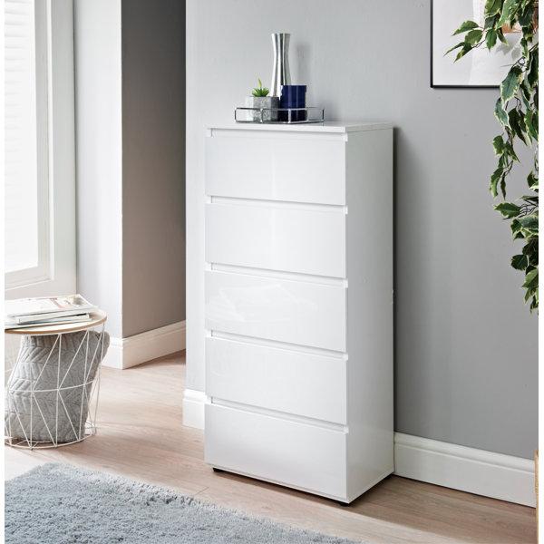 Atilano Slim White Chest of Drawers
