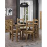 Bennett 4-Person Pine Solid Wood Dining Set