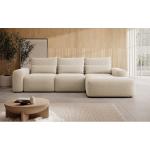 Carnos Hydrophobic Chenille L-shaped Corner Sofa Bed with Additional Lumbar Pillows