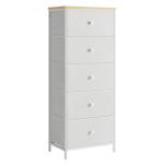 Dove Grey & Cream Fabric Drawer Storage Unit