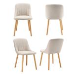 CM Upholstered Dining Chairs with Wooden Legs (Set of 2)