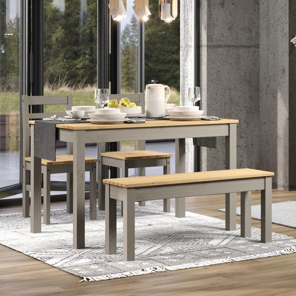 Corona Linea 4-Person Pine Solid Wood Dining Set