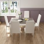 Elfredia 6 Person Wood Dining Set