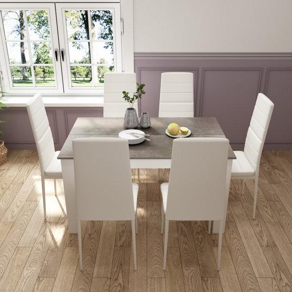 Elfredia 6-Person Wood Dining Set