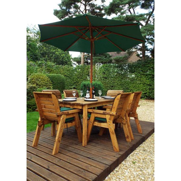 Faulkner Dining Set with Cushions and Parasol