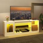 LED TV Unit for TVs up to 70" with Adjustable Glass Shelf