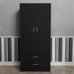 Maybery Door Drawer Wardrobe with Shelf and Hanging Rail