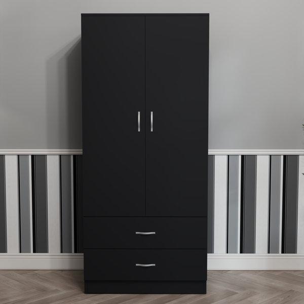 Maybery Door Drawer Wardrobe with Shelf and Hanging Rail