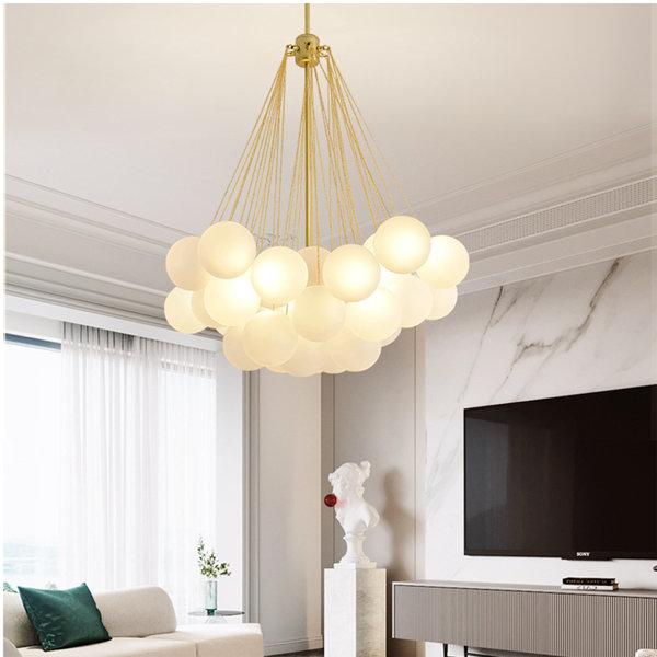 Mille Modern Glass Gold Chandelier
