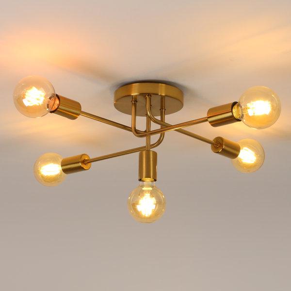 Olamon Light Dimmable Sputnik Sphere Semi Flush Mount