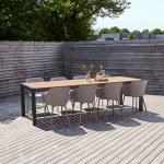 Metal Patio Dining Set with Extendable Rectangular Table