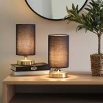 Romica Pair of Touch Table Lamps with Fabric Shades
