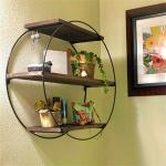 Unwind Tier Circle Solid Wood Floating Shelf
