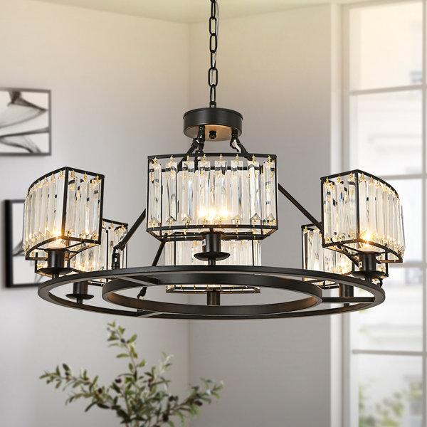 Vallonia Light Dimmable Wagon Wheel Chandelier